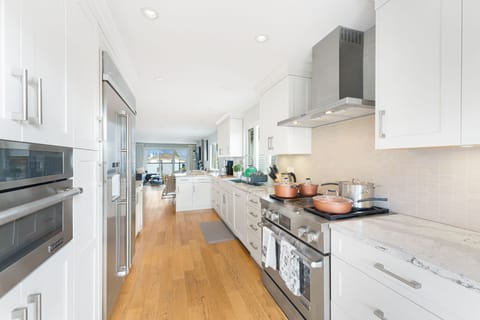 Our big kitchen has everything you need, including a large fridge