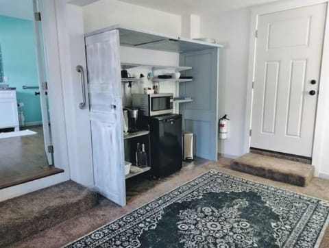 The closed door is the door that separates the unit from the rest of my home. 
