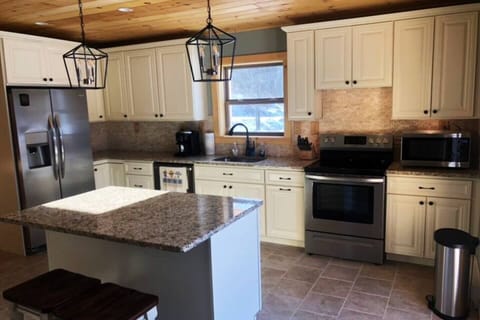 Kitchen with granite countertops