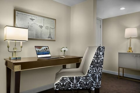 Settle in for focused work at a stylish, quiet desk.