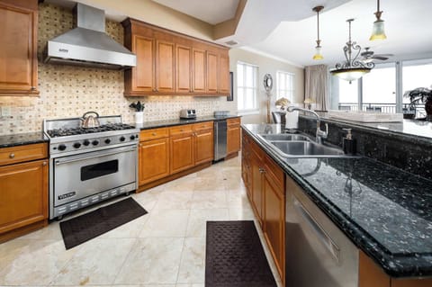 Fully stocked kitchen