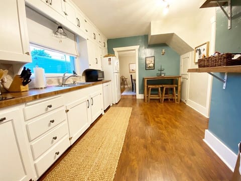 Enjoy a galley kitchen off the back of the house!