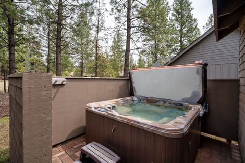 Soak under the stars in our hot tub for six