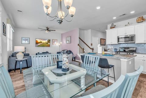 Enjoy meals together in the open-plan kitchen