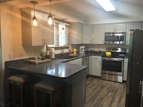 Indoors, Kitchen, Microwave, Oven, Refrigerator