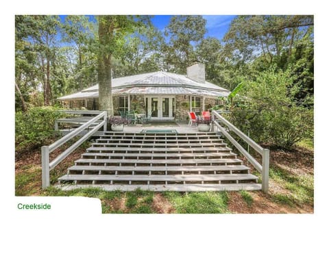 Stairs to back deck.