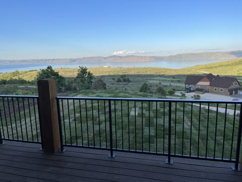 View of the lake from the deck