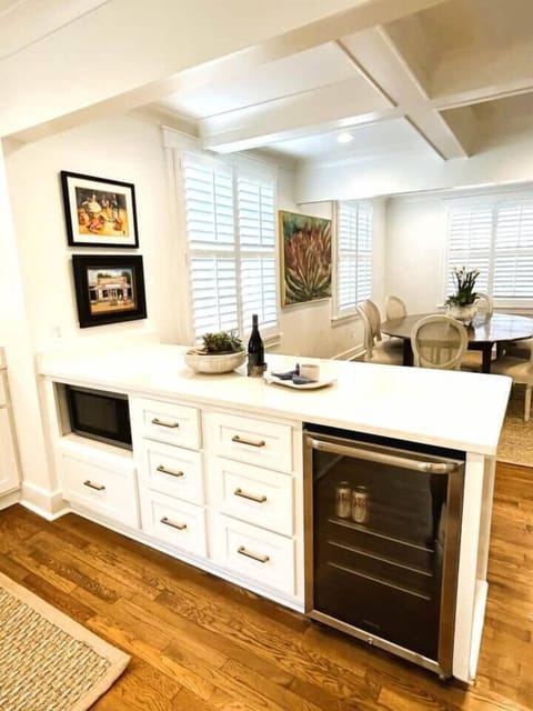 Keep your happy juice cooled with our built in wine fridge 