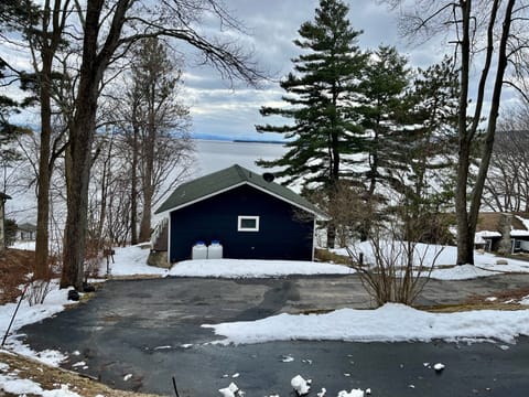 Recently replaced siding, which reflects the difference in color of the house.