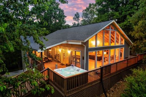 Beautiful wraparound deck for entertaining