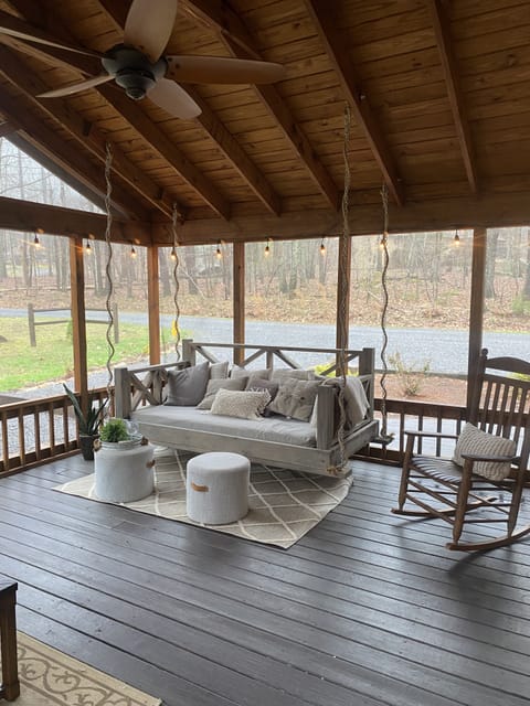 Sway the day away on the relaxing porch swing bed