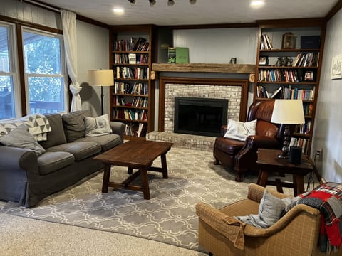 Living area with gas fireplace