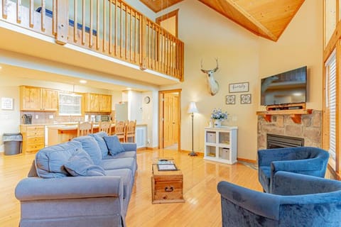 Cozy living room with sleeper sofa