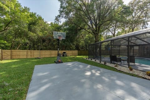 Stay active and have fun with friends and family on our private basketball court