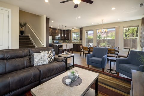 Living Room with TV streaming service, from Netflix to Starz