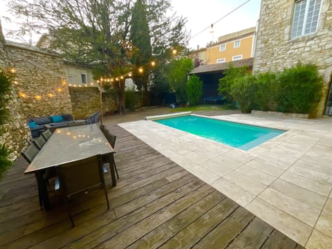 The external dining area enjoys shade all day
