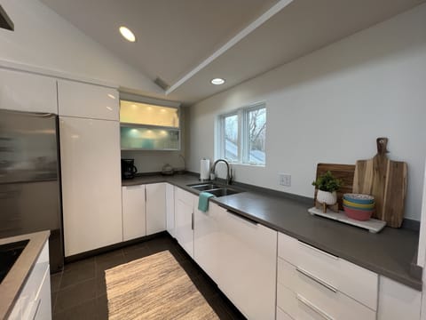 Lots of areas for meal preparation and storage.