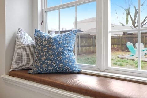 You'll also have a private window seat overlooking the backyard!