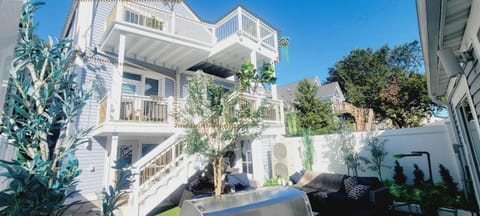 private interior rear foyer stair leads to your extended length Penthouse Suite.
