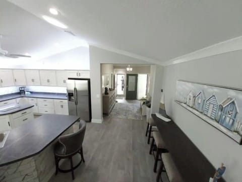 Looking from living room to front entry way