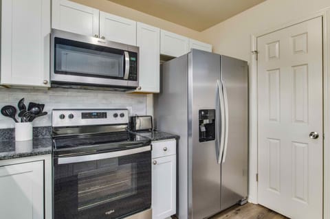 Our modern kitchen is equipped with everything you need to whip up delicious meals.