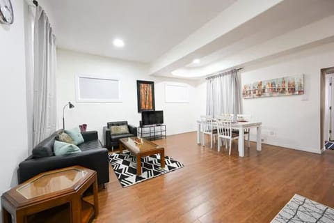 living room and dining area