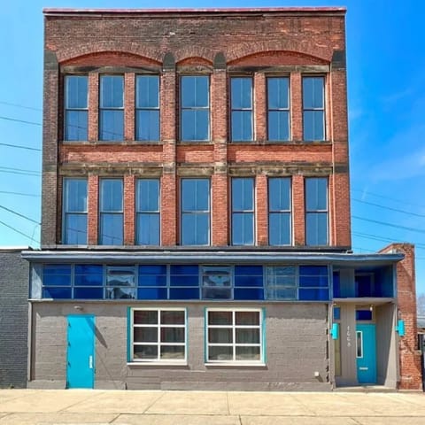 The front of the building. You have 10 parking spaces out front.