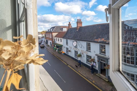 View out over Holt high street from Sarah's. 