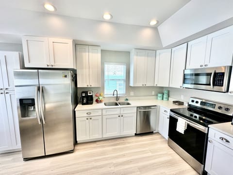 Fully equipped kitchen with everything needed for easy vacation meals.