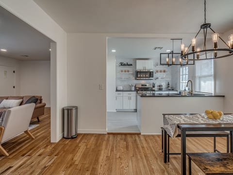 Delicious meals can be enjoyed from the comfort of the contemporary dining room, whether you opt to order in or exercise your culinary skills!