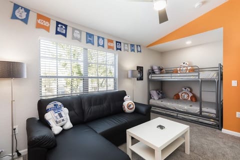Droids kids bedroom/video game room 65" TV with  Xbox one and Playstation 4