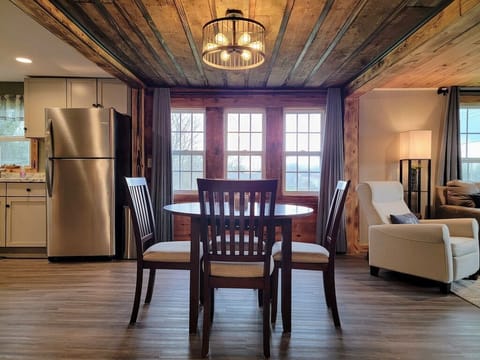 Dining room is the original 1 room cabin the house was built around