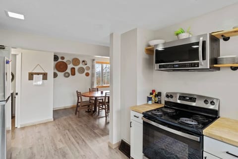 Our kitchen is designed with both form and function in mind - you'll love the stylish decor and ample counter space.