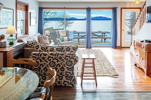 Ocean views from the kitchen and living room.