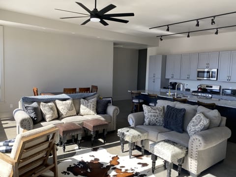 Comfy furniture for a cozy night by the fire