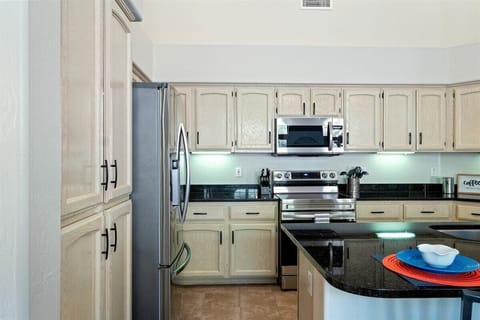 Brand new appliances await your stay.