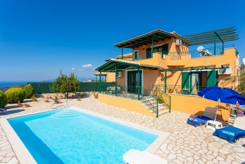 Beautiful villa with private pool, terrace, and garden with panoramic sea views