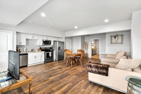 You wont want to get off this down filled Z Gallerie sleeper sofa