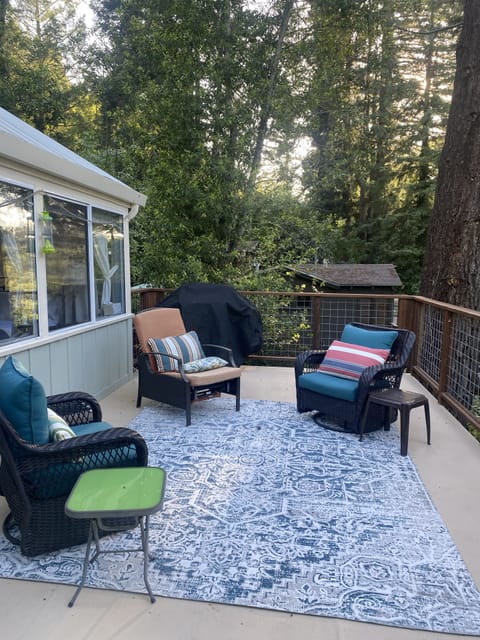 Outside main level deck