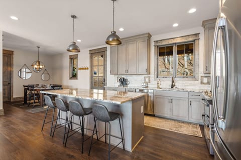 Dining Area and Bar Seating for a Full House