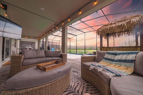 Watch the amazing Florida sunset from the comfort of the covered patio