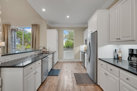 Fully stocked kitchen