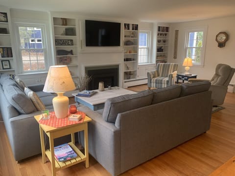 Living room with flat screen tv