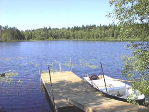 footbridge and boat