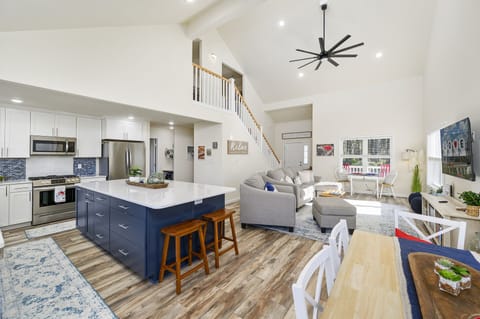 Huge Island with lots of seating - we love this open floor plan.