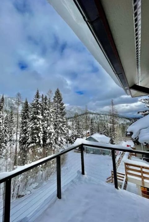 Views of Whitefish Mountain Resort from the main deck. 