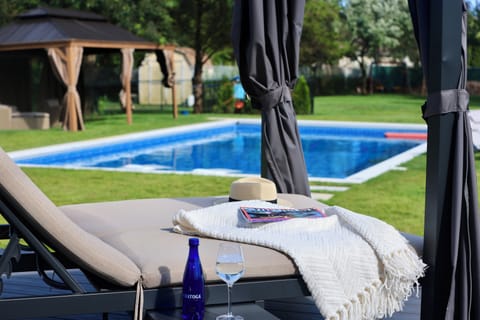 Day bed on deck with amazing views