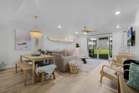 Spacious open living and dining space