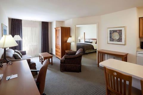 Gather together in the roomy suite with space for everyone.