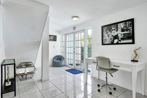 Slide open the large glass doors and let the cool morning breeze inside